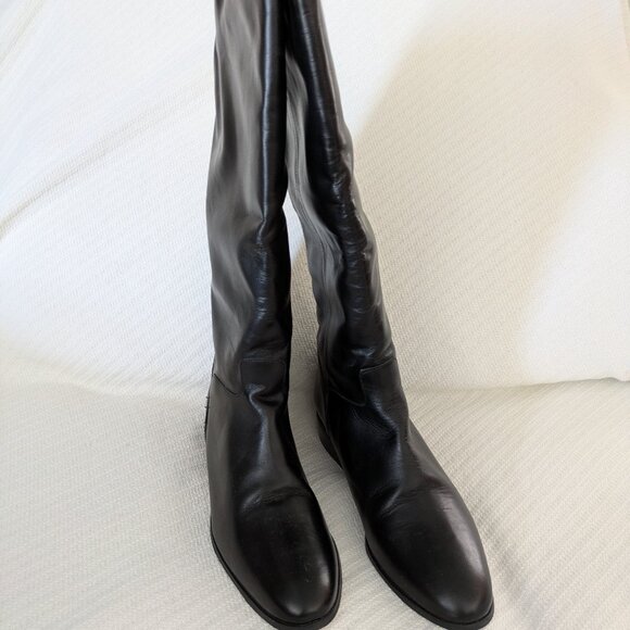 NATURALIZER - Tall Black Leather Boots - Picture 2 of 6
